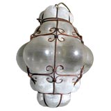 Small White Venetian Glass Chandelier