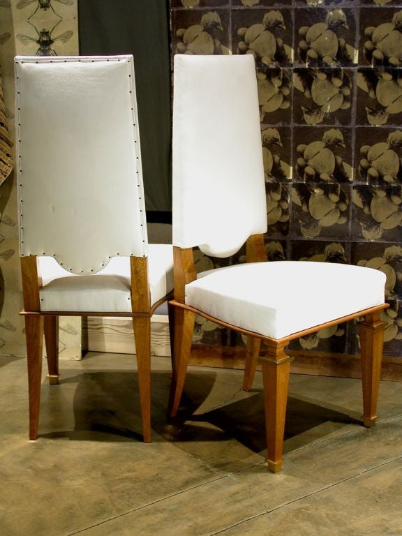 Rare Set of 8 Andre Arbus Dining Chairs For Sale 3