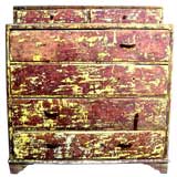 Rustic Yellow Painted Mexican Chest of Drawers