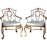 Ravishing Pair of Arm Chairs byJean Charles Moreux