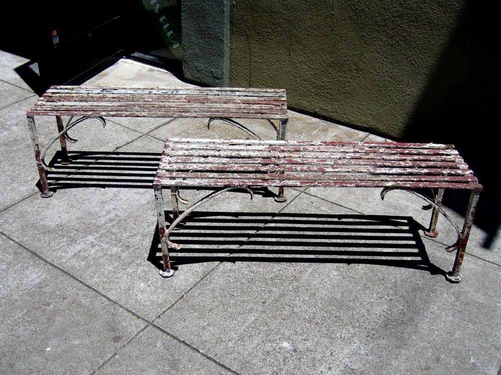 Pair of 19th cent. Garden Benches