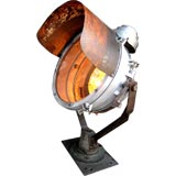 Giant Mid Century French Industrial Spotlight