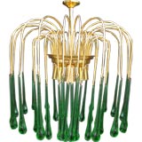 Emerald Glass Italian Teardrop Chandelier