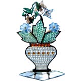 Antique Murano Glass Bead Pot de Fleurs