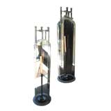 Retro Pair of Giant Blown Glass Chemistry Lamps