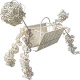 Vintage French Wire Poodle Magazine Stand