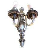 Pair Early 20th cent. Silver Sconces
