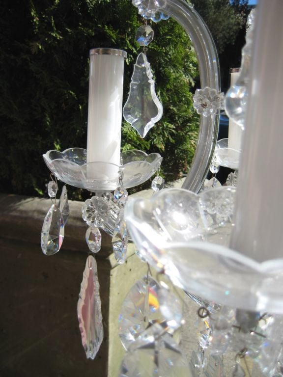 Contemporary 5 Arm Cut Crystal Marie Therese
