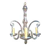 Amber Coloured Art Deco Blown Glass Chandelier