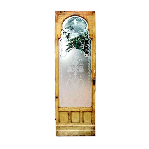 French Etched Glass Telephone Door