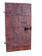 19TH CENTURY FORGED IRON FIRE DOOR