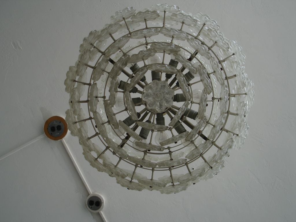 Pair of molded resin "flower" Chandeliers