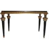 Mirrored and Carved Giltwood Writing Table