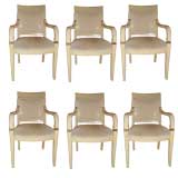 Set of Six Goatskin chairs