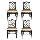 Set Four Faux Bamboo Chairs
