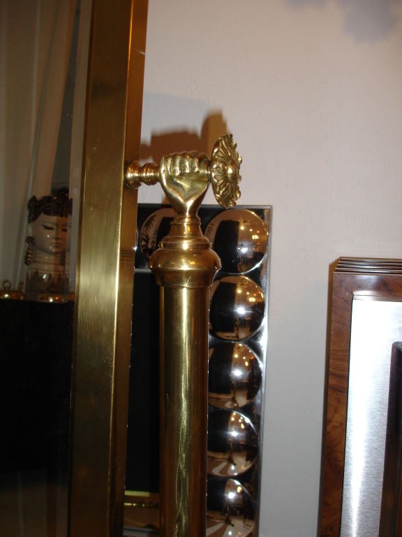 Brass Cheval Mirror