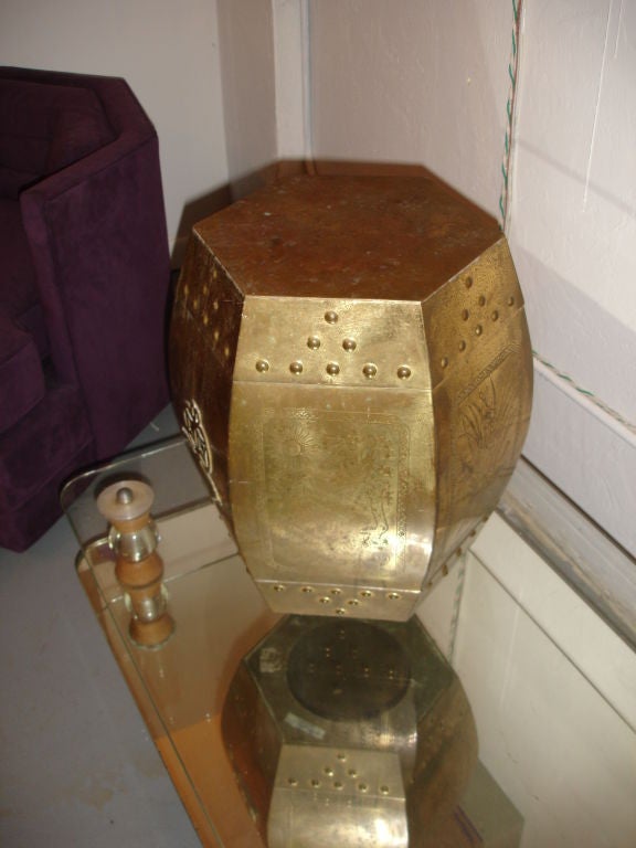 Pair Asian Style Brass Garden Seats