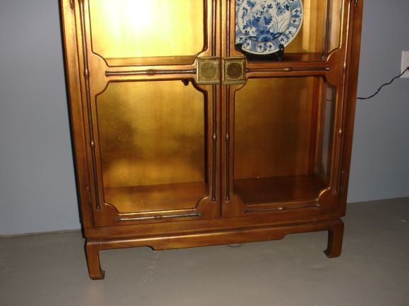 American Asian style gilded Curio Cabinet