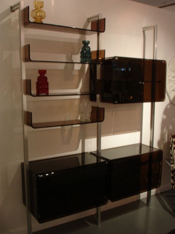1970's Lucite wall unit by Roche Bubois