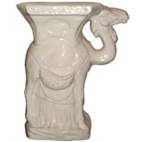 Vintage Glazed ceramic "camel" garden seat