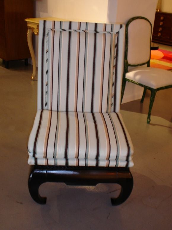 American Pair of James Mont style side chairs