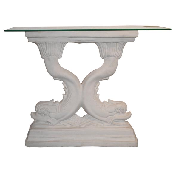 Dolphin console in Plaster