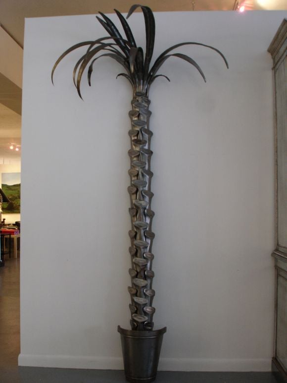 Pair of large Steel Palm Trees.