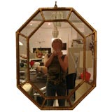 Gilded  Metal Faux Bamboo Mirror.