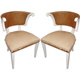 Pair of Italian Klismo style chairs