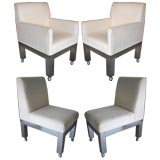 Four Paul Evans Cityscape Dining Chairs (2 arms, 2side.)