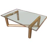 Brass Plated chrome coffee table