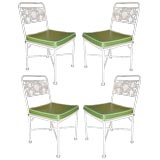 Used Set four aluminum chairs and table