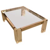 Chrome and  Lucite coffee table