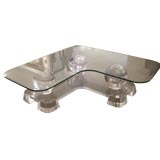 Lucite coffee table