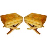 Pair x stretcher benches