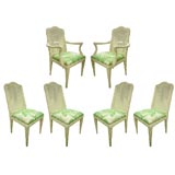 Set Palm Beach style dining room chairs  2 arm and 4 side chairs