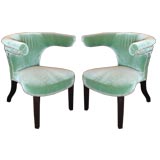 Vintage Pair of 1940's  fireside chairs