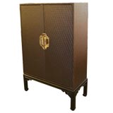 Karl Springer style Two Door Cabinet