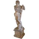 Pair LimeStone Neoclassical Garden Statues( one of two statues)