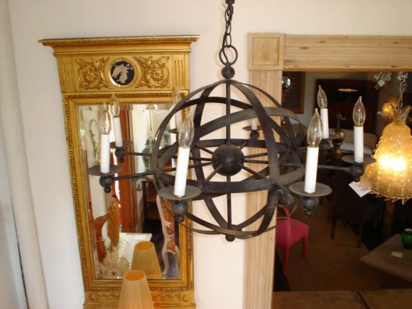 Metal Armillary Chandelier