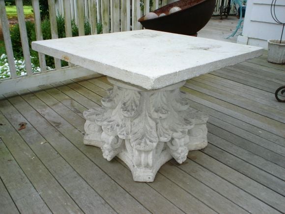 Set Four Cement Column Capital Tables
