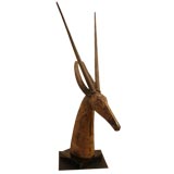 Ceramic Antelope Head by Austin