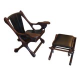 Mexican Lounge Chair and Ottoman