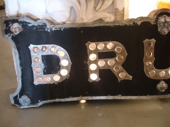 American Old Drug Store Sign