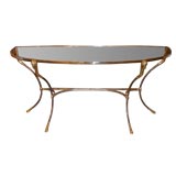 Cloven Foot Steel and Brass Console