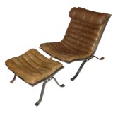 Arne Norell Lounge Chair and Ottoman