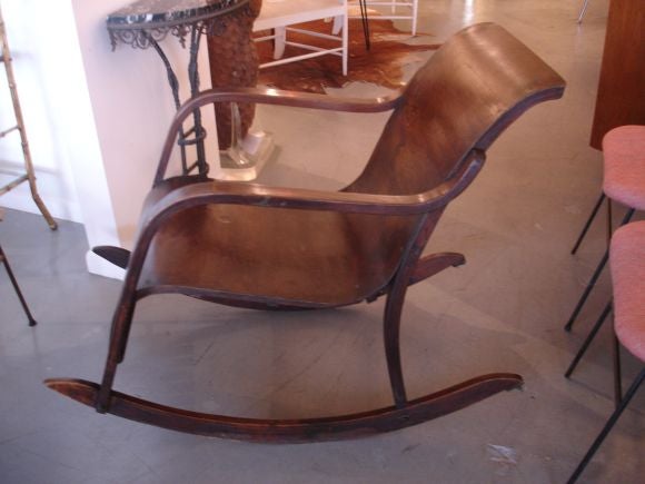 Mid-20th Century Finnish Bent plywood Rocking Chair