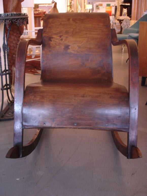 Wood Finnish Bent plywood Rocking Chair