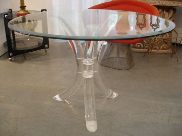 Tubular  Lucite table