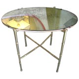 Retro Brass Faux Bamboo Table